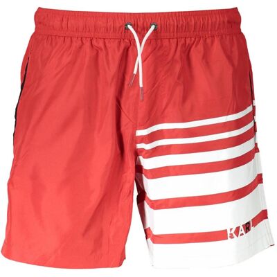 Karl Lagerfeld, Hommes, Short de bain, Rosso Poliestere Men's Swim Boxer, Rouge, (S) - Publicité Karl Lagerfeld, Hommes, Short de bain, Rosso Poliestere Men's Swim Boxer, Rouge, (S) - Publicité