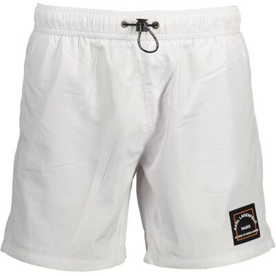 Karl Lagerfeld, Hommes, Short de bain, Bianco Polyester Men's Swim Boxer, Blanc, (M) - Publicité Karl Lagerfeld, Hommes, Short de bain, Bianco Polyester Men's Swim Boxer, Blanc, (M) - Publicité