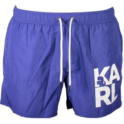 Karl Lagerfeld, Hommes, Short, Maillot de bain pour homme en polyester « Blu », Bleu, (S) - Publicité Karl Lagerfeld, Hommes, Short, Maillot de bain pour homme en polyester « Blu », Bleu, (S) - Publicité