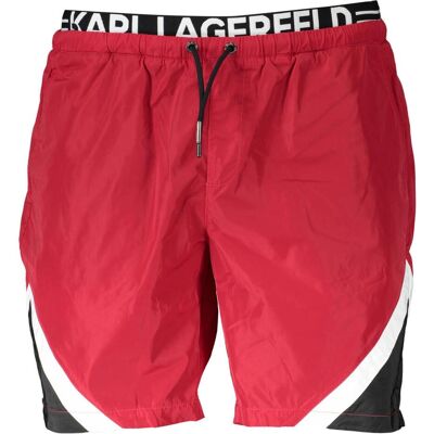Karl Lagerfeld, Hommes, Short de bain, Boxer de bain pour homme en polyester rouge, Rouge, (S) - Publicité Karl Lagerfeld, Hommes, Short de bain, Boxer de bain pour homme en polyester rouge, Rouge, (S) - Publicité