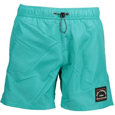 Karl Lagerfeld, Hommes, Short de bain, Verde Polyester Men Swim Boxer, Vert, (S) - Publicité Karl Lagerfeld, Hommes, Short de bain, Verde Polyester Men Swim Boxer, Vert, (S) - Publicité