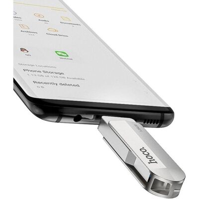 Hoco Clé USB 32GB - USB-A & USB-C - Résistante & Pivotante - Publicité Hoco Clé USB 32GB - USB-A & USB-C - Résistante & Pivotante - Publicité