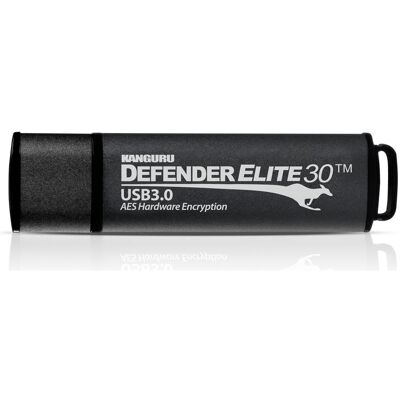 iStorage 128GB Kanguru Defender Elite30 (128 Go, USB-A), Clé USB, Gris, Noir - Publicité iStorage 128GB Kanguru Defender Elite30 (128 Go, USB-A), Clé USB, Gris, Noir - Publicité