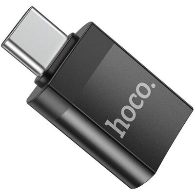 Hoco Adaptateur USB-C (mâle) vers USB-A 3.0 (femelle) (USB-A, USB-C), Adaptateur USB, Noir - Publicité Hoco Adaptateur USB-C (mâle) vers USB-A 3.0 (femelle) (USB-A, USB-C), Adaptateur USB, Noir - Publicité