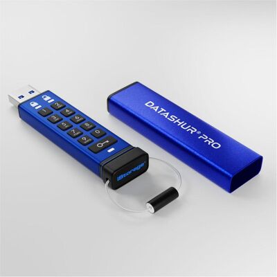 iStorage datAshur PRO - lecteur flash USB - crypté - 8 (8 Go, USB-A), Clé USB, Bleu - Publicité iStorage datAshur PRO - lecteur flash USB - crypté - 8 (8 Go, USB-A), Clé USB, Bleu - Publicité