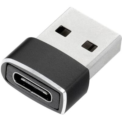 OEM Converter Adaptor Type C (female) to USB A (male) black, Adaptateur USB, Noir - Publicité OEM Converter Adaptor Type C (female) to USB A (male) black, Adaptateur USB, Noir - Publicité