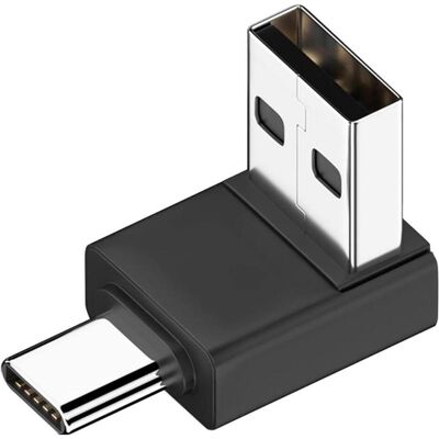 PowerGuard USB-A vers USB-C Angle de 90 degrés vers le bas Adaptateur (mâle/mâle) (USB-A, USB-C), Adaptateur USB, Noir - Publicité PowerGuard USB-A vers USB-C Angle de 90 degrés vers le bas Adaptateur (mâle/mâle) (USB-A, USB-C), Adaptateur USB, Noir - Publicité