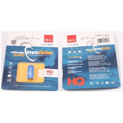 IMRO pendrive 16GB USB 2.0 Edge bleu (16 Go, USB-A), Clé USB, Bleu - Publicité IMRO pendrive 16GB USB 2.0 Edge bleu (16 Go, USB-A), Clé USB, Bleu - Publicité