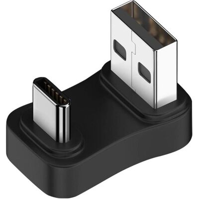PowerGuard USB-A vers USB-C 180 degrés d'angle en forme de U vers le bas adaptateur (mâle/mâle) (USB-A, USB-C), Adaptateur USB, Noir - Publicité PowerGuard USB-A vers USB-C 180 degrés d'angle en forme de U vers le bas adaptateur (mâle/mâle) (USB-A, USB-C), Adaptateur USB, Noir - Publicité