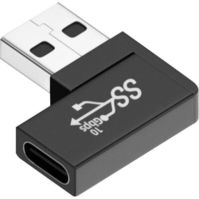 PowerGuard USB-A vers USB-C 90 degrés angle droit adaptateur (mâle/femelle), Adaptateur USB, Noir - Publicité PowerGuard USB-A vers USB-C 90 degrés angle droit adaptateur (mâle/femelle), Adaptateur USB, Noir - Publicité