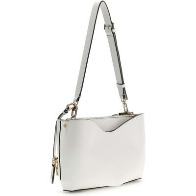 Guess, Femmes, Sac à main, Bianca Shoulder Bag, Blanc - Publicité Guess, Femmes, Sac à main, Bianca Shoulder Bag, Blanc - Publicité