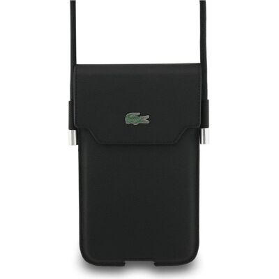 Lacoste, Femmes, Sac à main, PVC Iconic Petit Pique Metal Logo Phone Pouch XL Black, Noir - Publicité Lacoste, Femmes, Sac à main, PVC Iconic Petit Pique Metal Logo Phone Pouch XL Black, Noir - Publicité