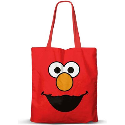 Karactermania, Sac, Sac de courses FAN Visage d'Elmo, Rouge - Publicité Karactermania, Sac, Sac de courses FAN Visage d'Elmo, Rouge - Publicité