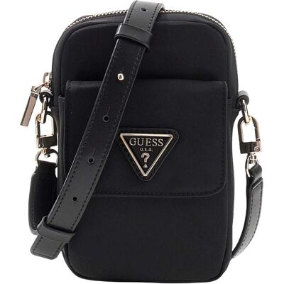 Guess, Femmes, Sac à main, Follie Passport Crossbody, Noir - Publicité Guess, Femmes, Sac à main, Follie Passport Crossbody, Noir - Publicité