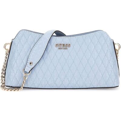 Guess, Femmes, Sac à main, Betula Top Zip Shoulder Bag, Bleu - Publicité Guess, Femmes, Sac à main, Betula Top Zip Shoulder Bag, Bleu - Publicité