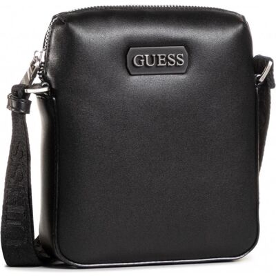 Guess, Hommes, Sac à main, Dan, Document Holder, Leather Crossbody Bag, Black, Mini, For Men, Noir - Publicité Guess, Hommes, Sac à main, Dan, Document Holder, Leather Crossbody Bag, Black, Mini, For Men, Noir - Publicité