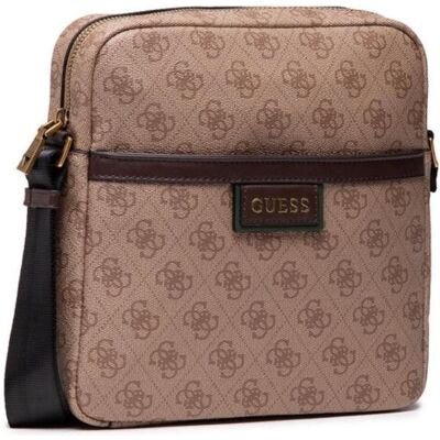 Guess, Femmes, Sac à main, Vezzola, Document Holder, Textile Crossbody Bag, Brown, For Women, Marron - Publicité Guess, Femmes, Sac à main, Vezzola, Document Holder, Textile Crossbody Bag, Brown, For Women, Marron - Publicité