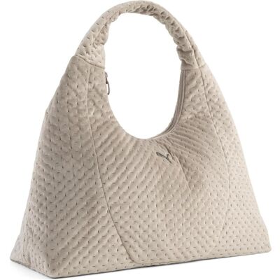 Puma, Femmes, Sac, UP Velvet Large Prism Bag, Gris, Beige, (14 l) - Publicité Puma, Femmes, Sac, UP Velvet Large Prism Bag, Gris, Beige, (14 l) - Publicité