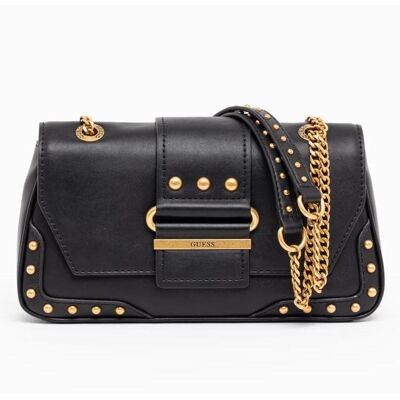 Guess, Femmes, Sac à main, Greta, Polyurethane, Textile Crossbody Bag, Black, hwvb81 29210, 16, Noir - Publicité Guess, Femmes, Sac à main, Greta, Polyurethane, Textile Crossbody Bag, Black, hwvb81 29210, 16, Noir - Publicité
