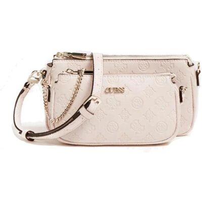 Guess, Femmes, Sac à main, Dayane, Double, Textile Crossbody Bag, Blush, 24 x 13.5 x 4.5 cm, Fo, Pink - Publicité Guess, Femmes, Sac à main, Dayane, Double, Textile Crossbody Bag, Blush, 24 x 13.5 x 4.5 cm, Fo, Pink - Publicité