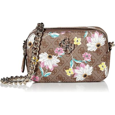 Guess, Femmes, Sac à main, Noelle, Double Zip Compartments, Textile Crossbody Bag, Floral, 20.3, Multicolore - Publicité Guess, Femmes, Sac à main, Noelle, Double Zip Compartments, Textile Crossbody Bag, Floral, 20.3, Multicolore - Publicité