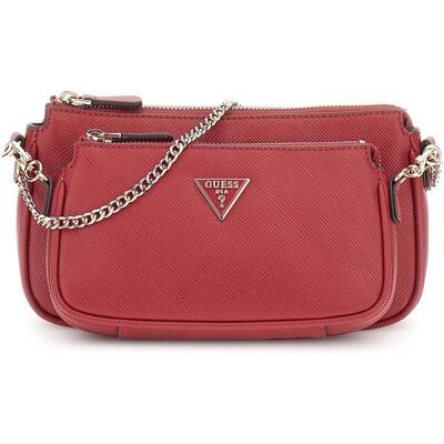 Guess, Femmes, Sac à main, Noelle II Double Pouch Crossbody Bag, Rouge - Publicité Guess, Femmes, Sac à main, Noelle II Double Pouch Crossbody Bag, Rouge - Publicité