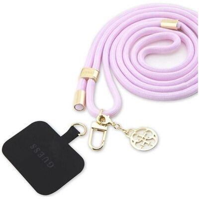 Guess GUOUCNMG4EU Universal CBDY Cord pasek liliowy/lila Nylon 4G Metal Charm, Bandoulière pour smartphone, Violet - Publicité Guess GUOUCNMG4EU Universal CBDY Cord pasek liliowy/lila Nylon 4G Metal Charm, Bandoulière pour smartphone, Violet - Publicité
