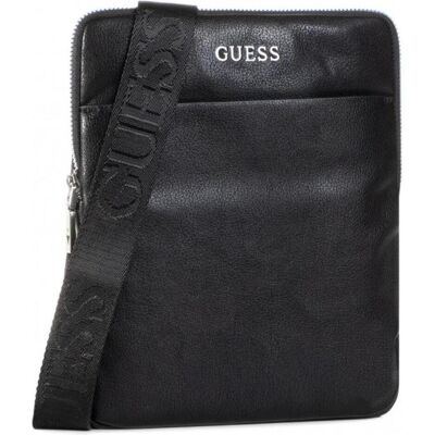 Guess, Hommes, Sac à main, Scala, Flat Top Zip, Textile Crossbody Bag, Black, For Men, Noir - Publicité Guess, Hommes, Sac à main, Scala, Flat Top Zip, Textile Crossbody Bag, Black, For Men, Noir - Publicité
