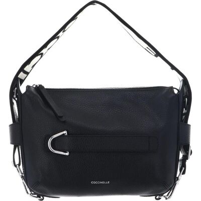 Coccinelle, Femmes, Sac à main, Gretel Ribbon Crossbody Bag Grained Leather, Noir - Publicité Coccinelle, Femmes, Sac à main, Gretel Ribbon Crossbody Bag Grained Leather, Noir - Publicité