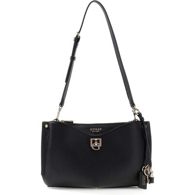 Guess, Femmes, Sac à main, Bianca Schultertasche 28 cm, Noir - Publicité Guess, Femmes, Sac à main, Bianca Schultertasche 28 cm, Noir - Publicité