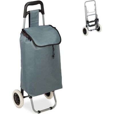 Relaxdays, Sac à commissions, Chariot à provisions, fourre-tout, Gris - Publicité Relaxdays, Sac à commissions, Chariot à provisions, fourre-tout, Gris - Publicité