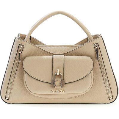 Guess, Femmes, Sac à main, Jessa Girlfriend Bag, Beige - Publicité Guess, Femmes, Sac à main, Jessa Girlfriend Bag, Beige - Publicité