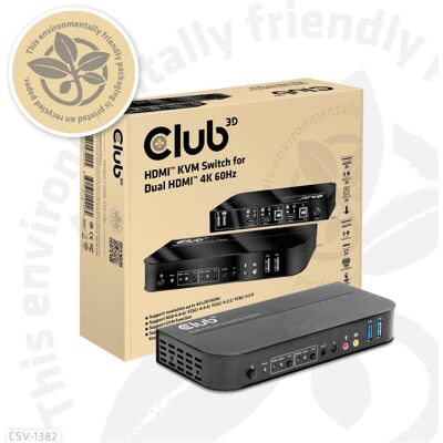 Club 3D Commutateur KVM, Commutateur KVM, Noir - Publicité Club 3D Commutateur KVM, Commutateur KVM, Noir - Publicité