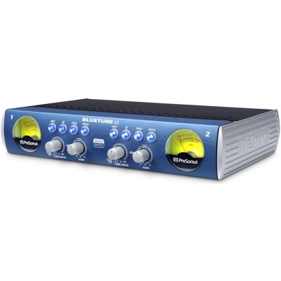 PreSonus Blue Tube DP V2 Préampli micro à tubes à deux canaux (Préamplificateurs), Processeur d’effets audio, Bleu, Gris - Publicité PreSonus Blue Tube DP V2 Préampli micro à tubes à deux canaux (Préamplificateurs), Processeur d’effets audio, Bleu, Gris - Publicité