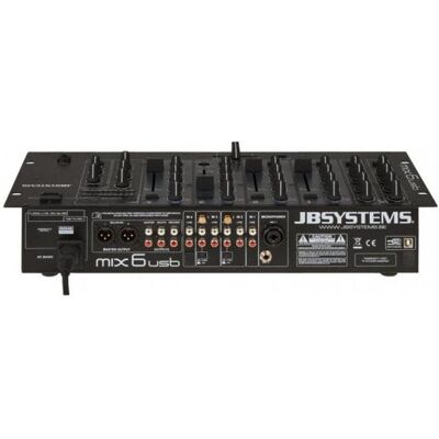 JB Systems JB-Systems MIX 6 USB, Table de mixage, Noir - Publicité JB Systems JB-Systems MIX 6 USB, Table de mixage, Noir - Publicité