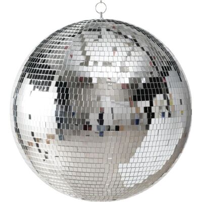 Objet décoratif disco Boltze - 49cm Rond Argenté - Publicité Objet décoratif disco Boltze - 49cm Rond Argenté - Publicité