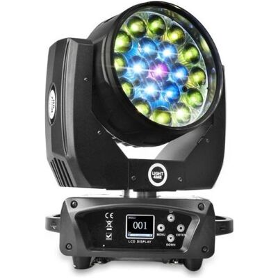 No Name LIGHT4ME ZOOM WASH 19x15W RGBW LED Tête mobile (LED), Éclairage de scène, Multicolore - Publicité No Name LIGHT4ME ZOOM WASH 19x15W RGBW LED Tête mobile (LED), Éclairage de scène, Multicolore - Publicité