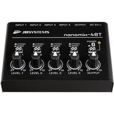 JB Systems JB-Systems NANOMIX-4BT, Table de mixage - Publicité JB Systems JB-Systems NANOMIX-4BT, Table de mixage - Publicité