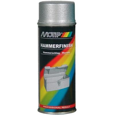 Motip Peinture Spray Effet Martelé Argent - 400 ml - Publicité Motip Peinture Spray Effet Martelé Argent - 400 ml - Publicité