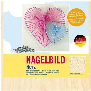 Donau - Nagelbild Herz - Herz - 200x200mm - Craft kit - Publicité Donau - Nagelbild Herz - Herz - 200x200mm - Craft kit - Publicité