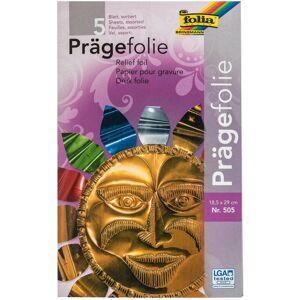 Folia Papier d'Aluminium - 5 Feuilles - 18,5x29cm - Couleurs Festives - Publicité Folia Papier d'Aluminium - 5 Feuilles - 18,5x29cm - Couleurs Festives - Publicité