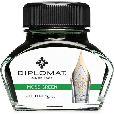 Diplomat - Tintenglas Moosgrün - 30ml - Bouteille d'encre - Publicité Diplomat - Tintenglas Moosgrün - 30ml - Bouteille d'encre - Publicité