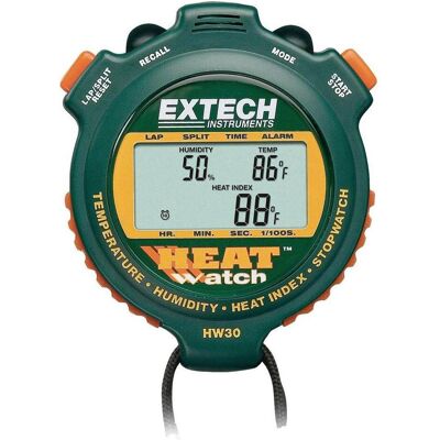 Extech HW30 Humidité & Température - Chronomètre numérique, Indice de chaleur - Publicité Extech HW30 Humidité & Température - Chronomètre numérique, Indice de chaleur - Publicité