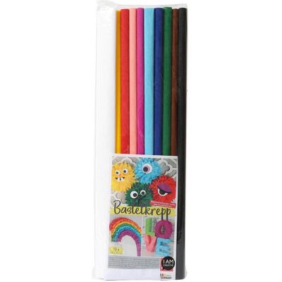 Papier Crépe Arc-en-ciel Werola 31 g/m², 10 Rouleaux - Papier Craft - Publicité Papier Crépe Arc-en-ciel Werola 31 g/m², 10 Rouleaux - Papier Craft - Publicité