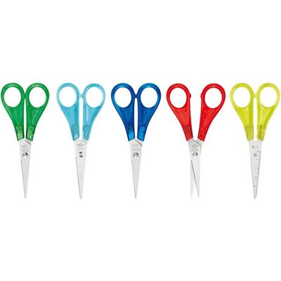 Magni, Ciseaux, Ciseaux de bricolage pointus, 13cm couleur assortie sur carte de self-service (13 cm) - Publicité Magni, Ciseaux, Ciseaux de bricolage pointus, 13cm couleur assortie sur carte de self-service (13 cm) - Publicité