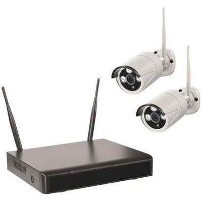 Kit de vidéosurveillance Indexa WR100 B2 - Caméras Wi-Fi et filaires - Publicité Kit de vidéosurveillance Indexa WR100 B2 - Caméras Wi-Fi et filaires - Publicité
