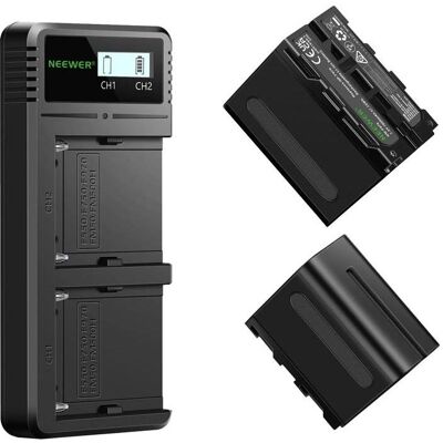 Neewer F970 (Batterie de l'appareil photo), Alimentation pour appareil photo, Noir - Publicité Neewer F970 (Batterie de l'appareil photo), Alimentation pour appareil photo, Noir - Publicité