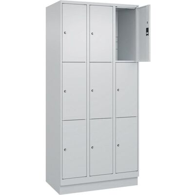 C+P Armoire à 3 compartiments - Gris clair - Armoire à cadenas - Publicité C+P Armoire à 3 compartiments - Gris clair - Armoire à cadenas - Publicité