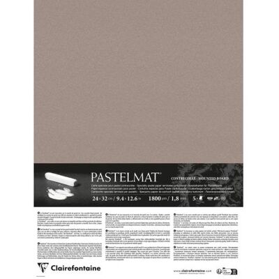 Clairefontaine, Papier à bricolage, Pastelmat contrecollé 5 feuilles 24x32cm - Gris foncé (360 g/m²) - Publicité Clairefontaine, Papier à bricolage, Pastelmat contrecollé 5 feuilles 24x32cm - Gris foncé (360 g/m²) - Publicité