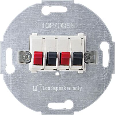 Insert Haut-parleur Merten - Blanc polaire - IP20 - 4 prises - Encastré - Publicité Insert Haut-parleur Merten - Blanc polaire - IP20 - 4 prises - Encastré - Publicité